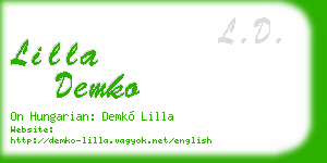 lilla demko business card